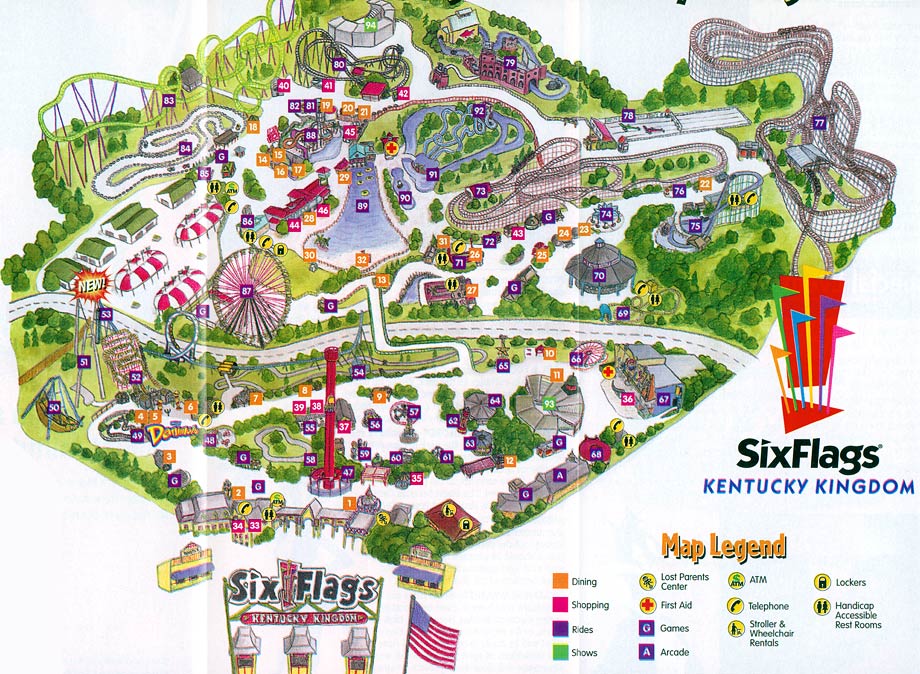 Theme Park Brochures Six Flags Kentucky Kingdom - Theme Park Brochures