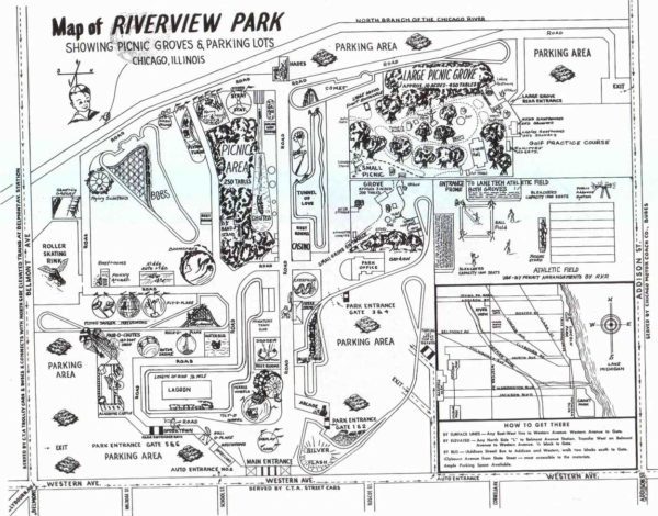 Riverview Park Map 1950