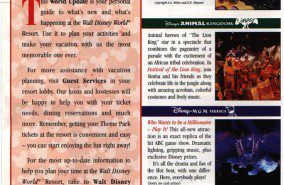 Disney World Update Brochure 2001