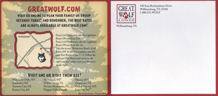 Great Wolf Lodge Map and Brochure (2011 - 2023) | ThemeParkBrochures.net