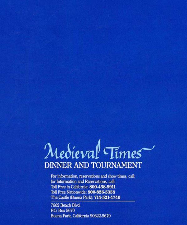 Medieval Times Map And Brochure 1987 2004 Net Medieval Times Brochure 1987 6 600x719 