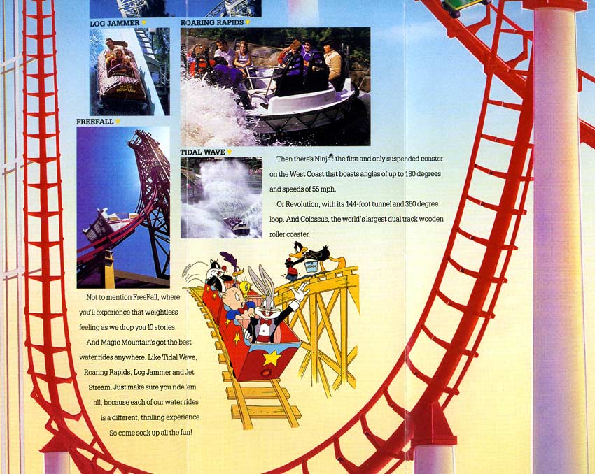 Park Brochure CA Six Flags Magic Mountain 2014 Valencia 