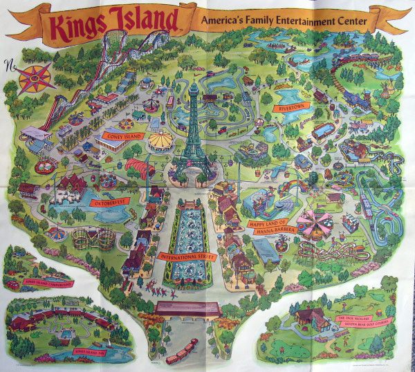 Kings Island Map 1972