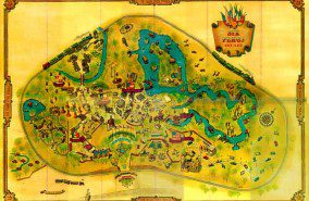 Six Flags Over Texas Map 1958