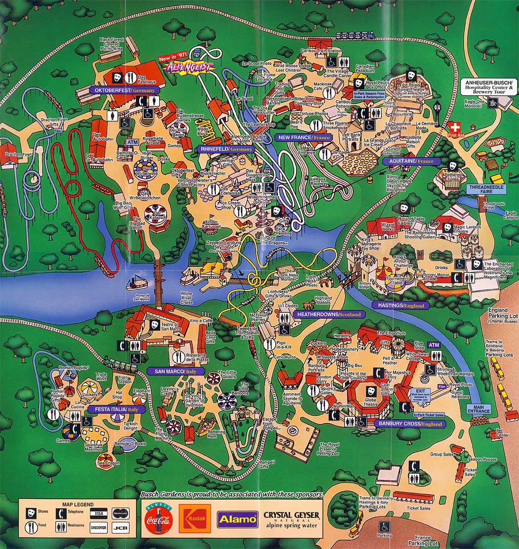 Theme Park Brochures Busch Gardens Williamsburg Theme Park Brochures