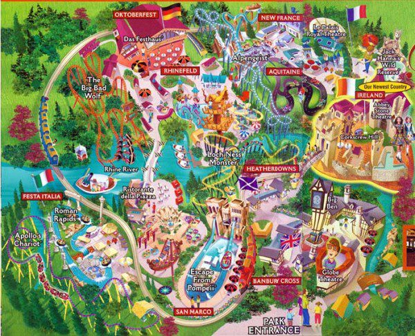 Busch Gardens Williamsburg Map 2002