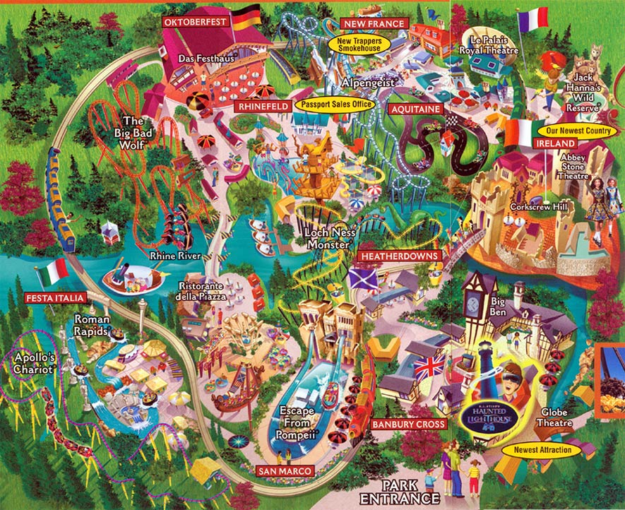 Busch Gardens Williamsburg Map 2003