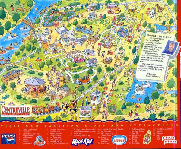 Centreville Amusement Park Map 2001