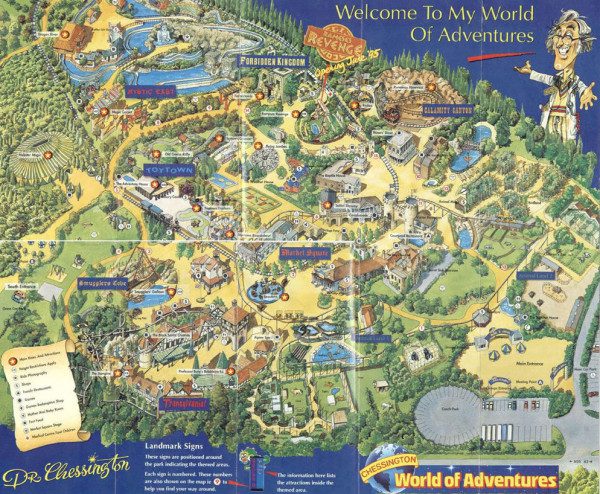 Chessington World of Adventure Map 1995y