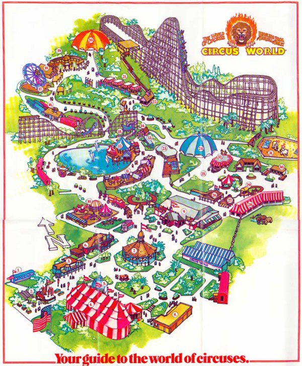 Circus World Map 1980
