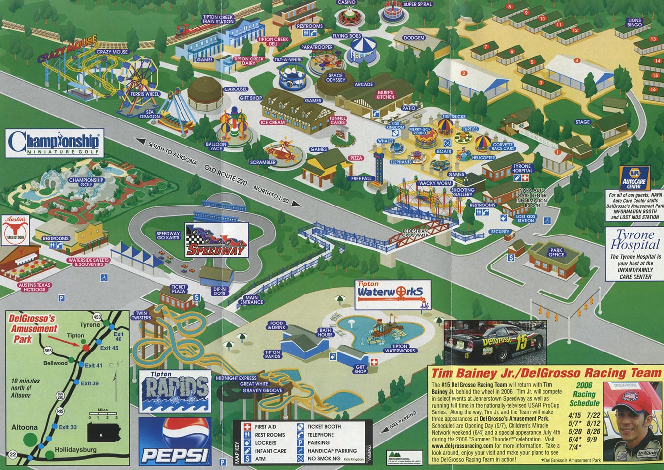DelGrosso's Amusement Park Map 2006