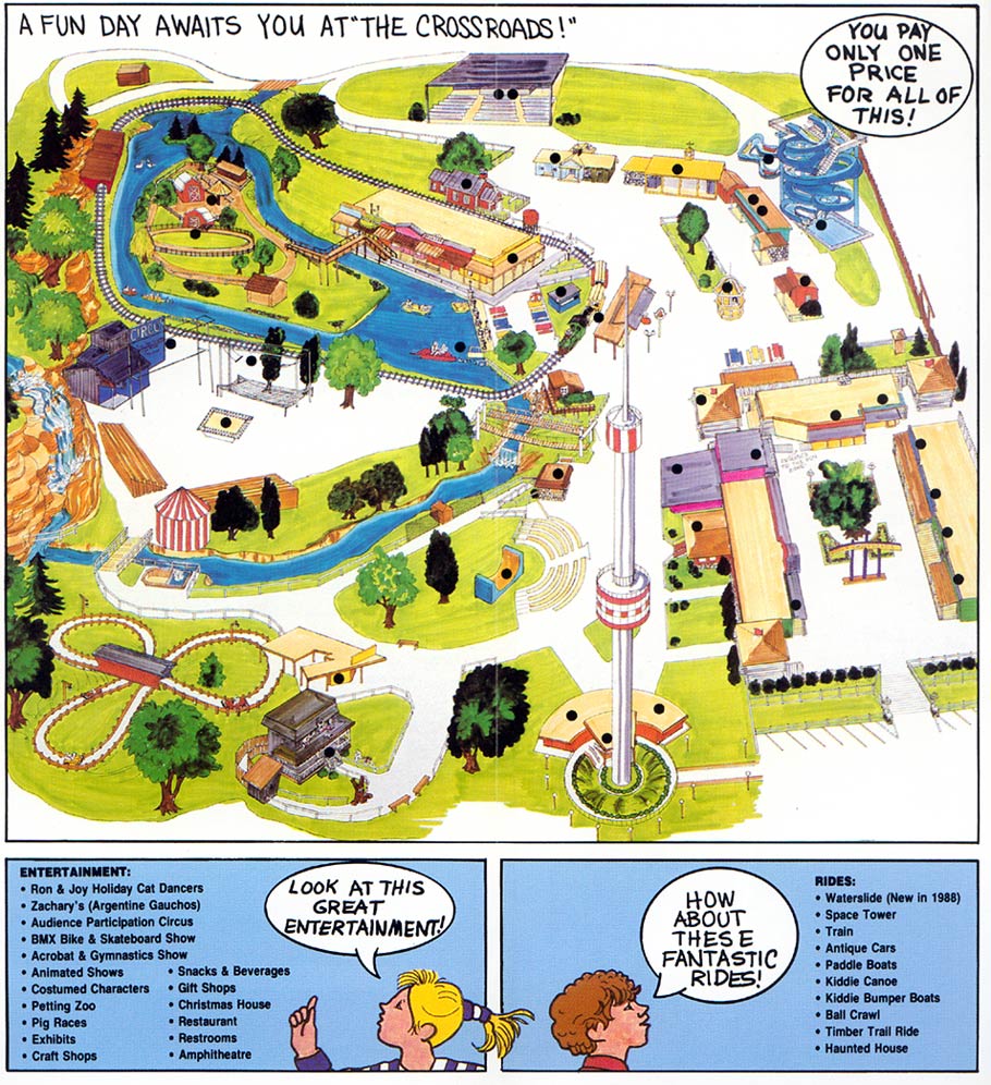 Dells Crossroads Fun Park Map 1988