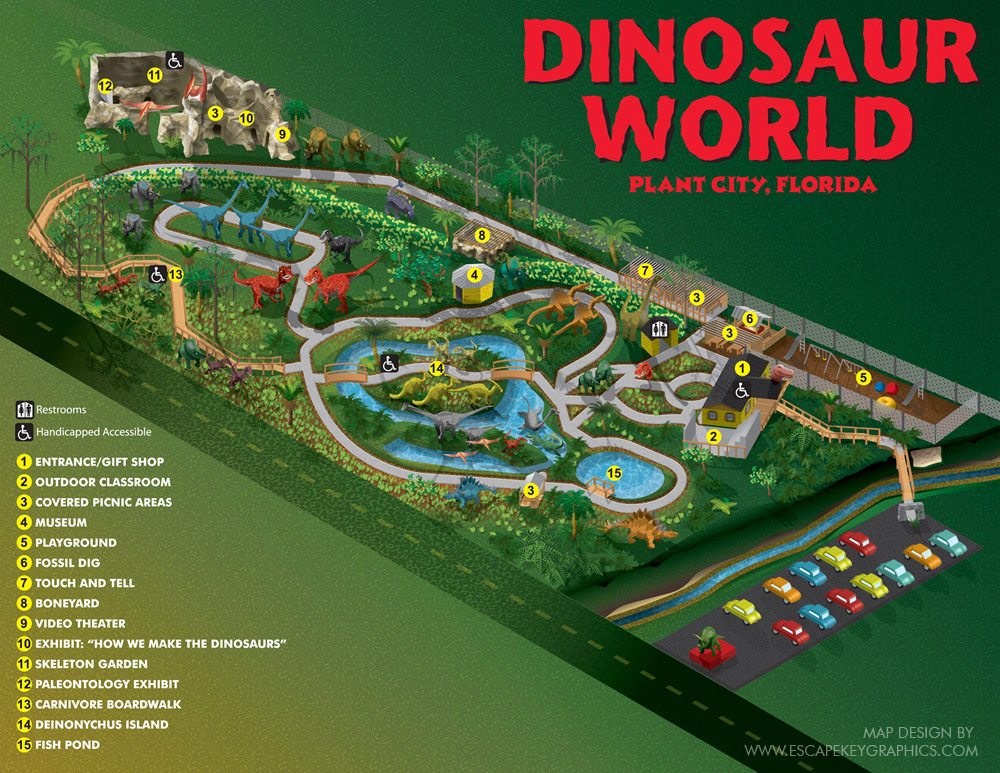 Dinosaur World Florida Map and Brochure (2010 – 2023)