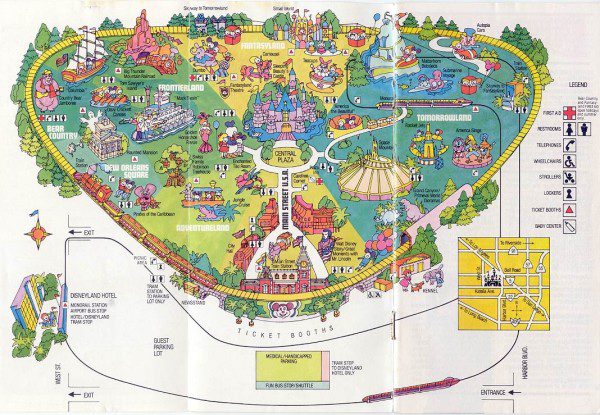 Disneyland Map 1980