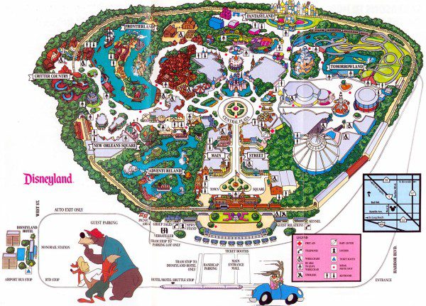 Disneyland Map 1989