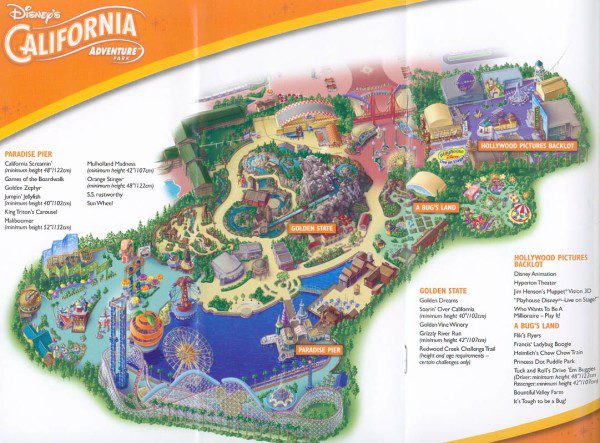 Disney's California Adventure Map 2003