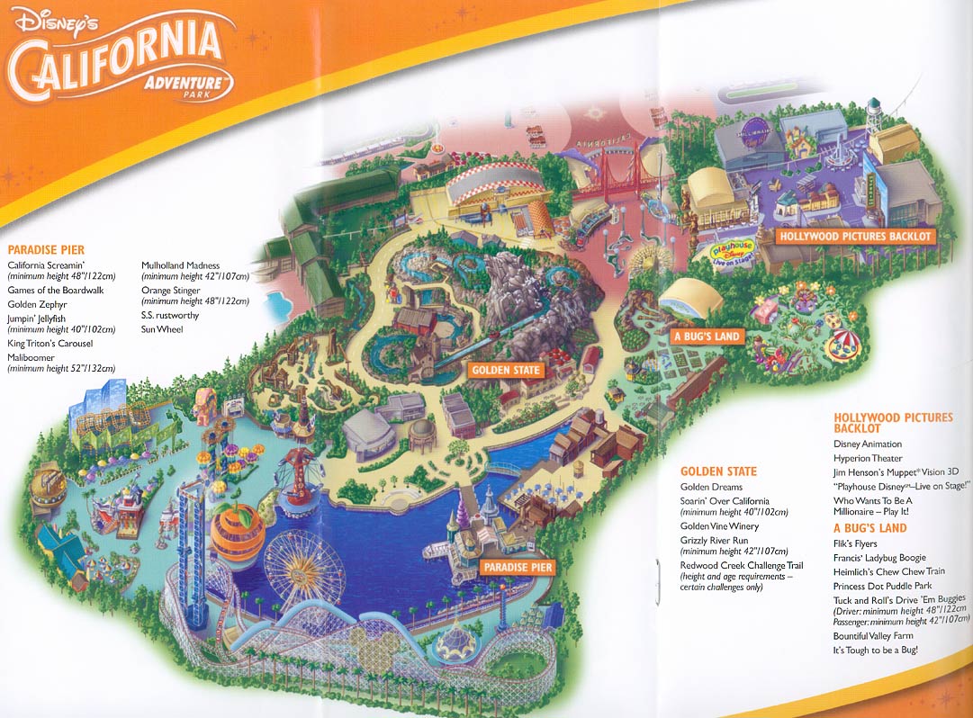 california adventure map 2022