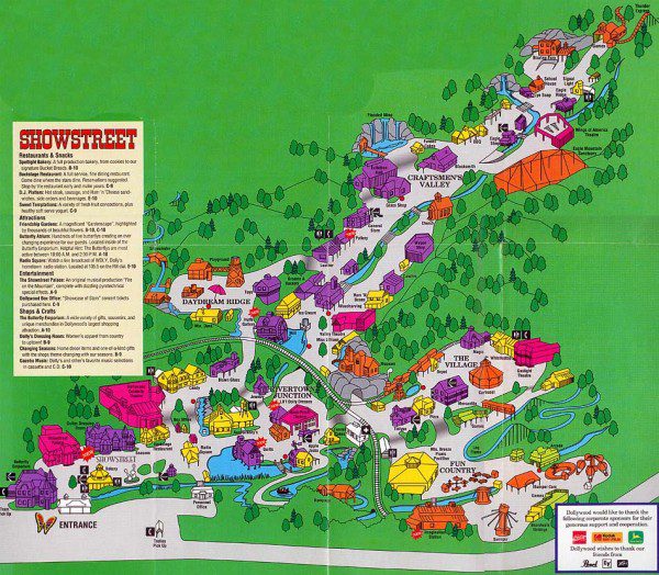Dollywood Map 1992