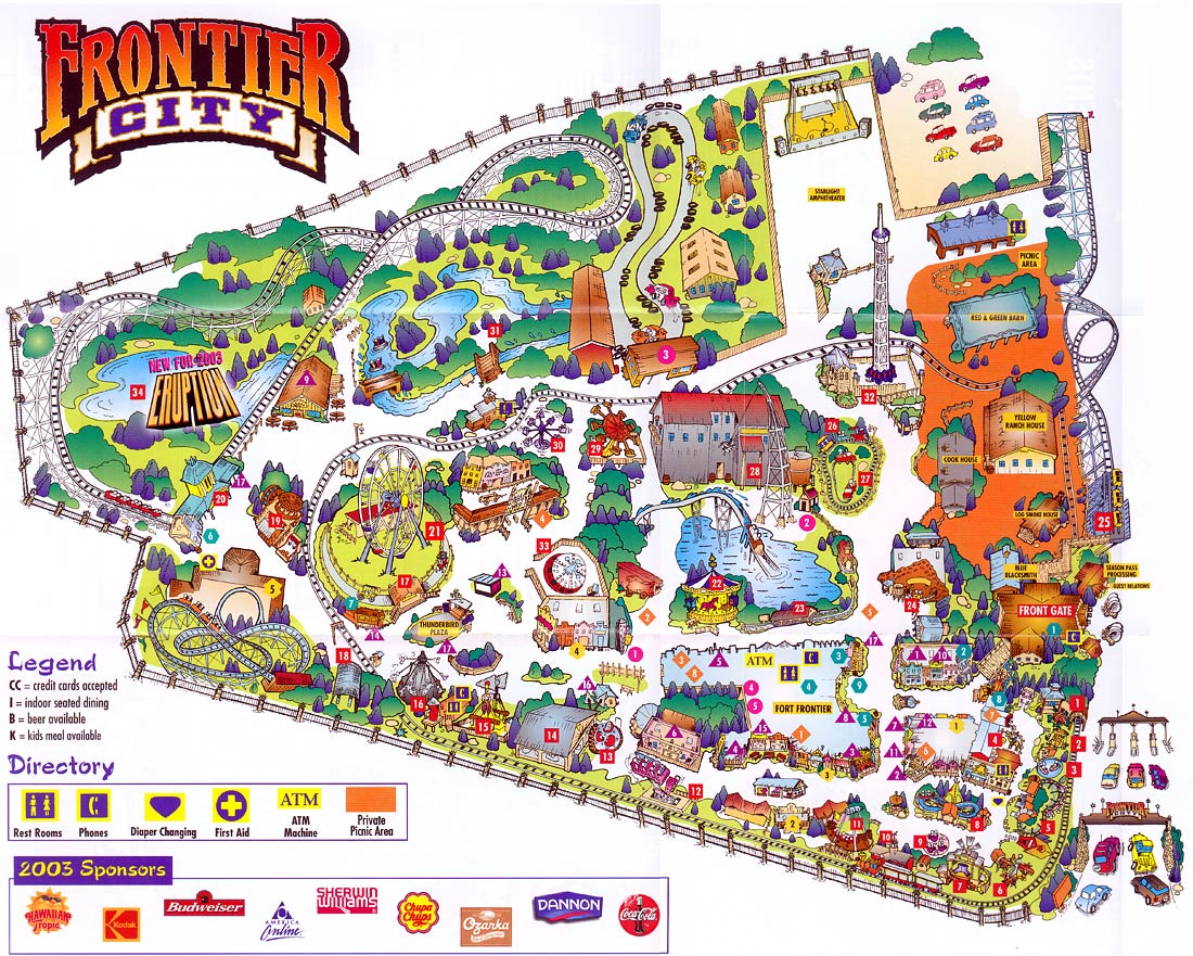 Frontier City Map 2003