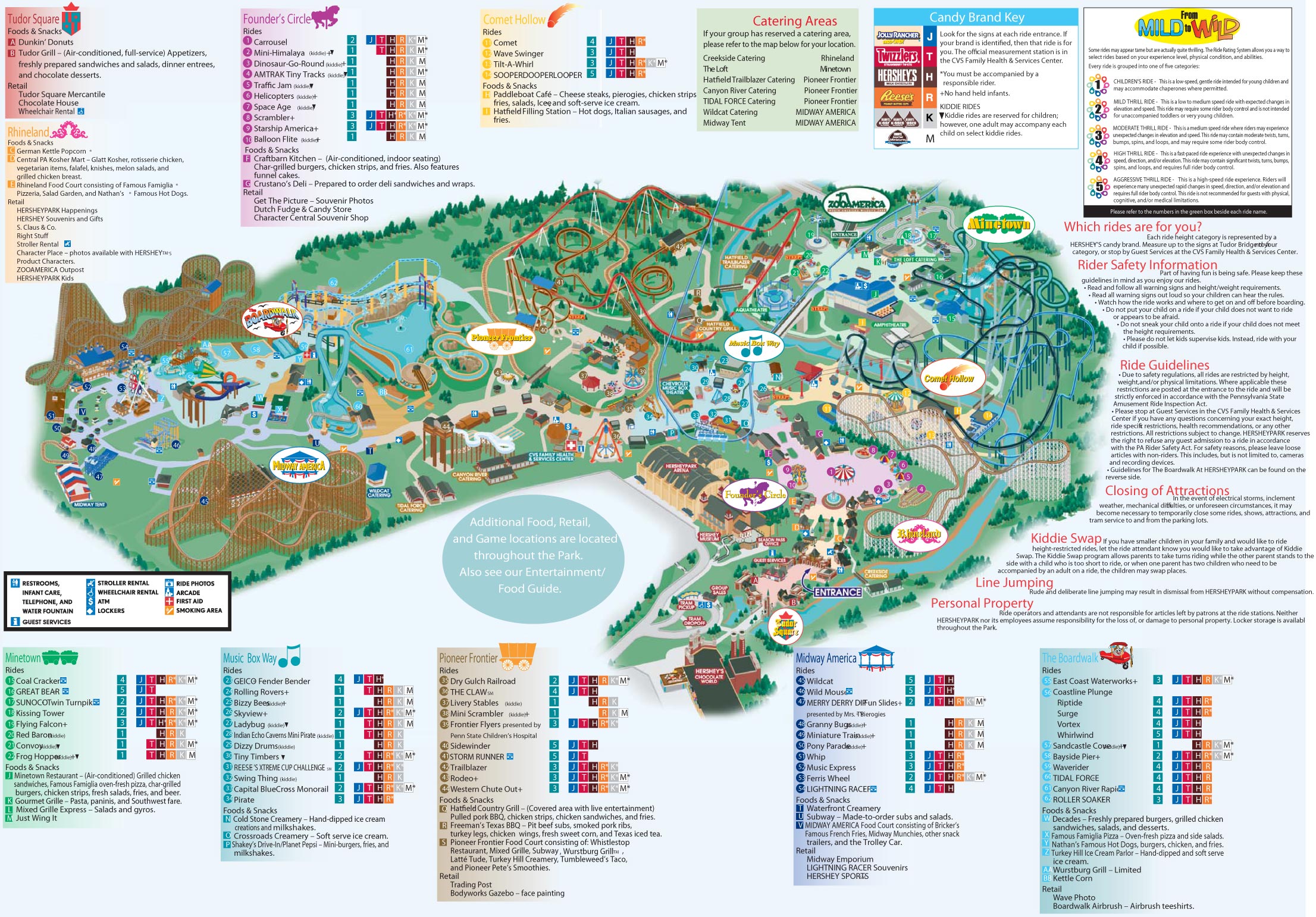 Theme Park Brochures HersheyPark Map 2007 ThemeParkBrochures