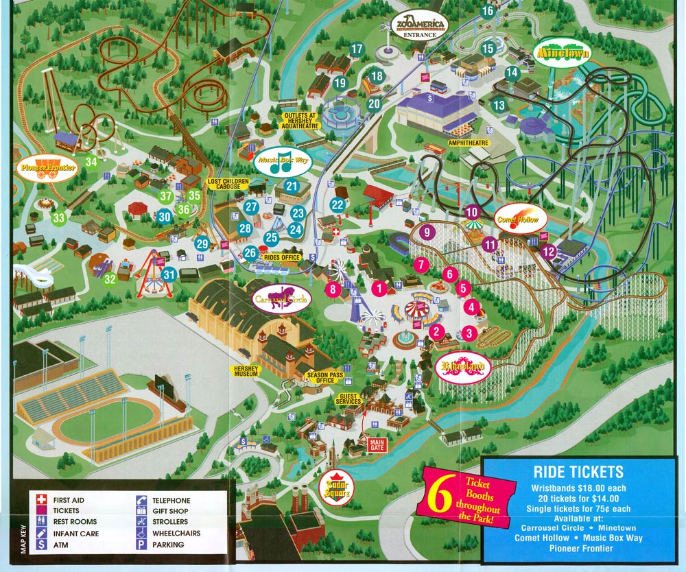 HersheyPark Springtime in the Park Map 2004
