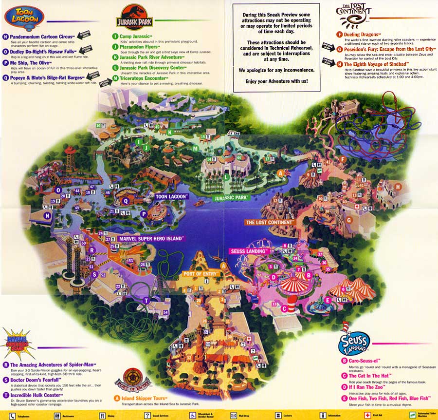 Adventure Island Map and Brochure (2000-2023)