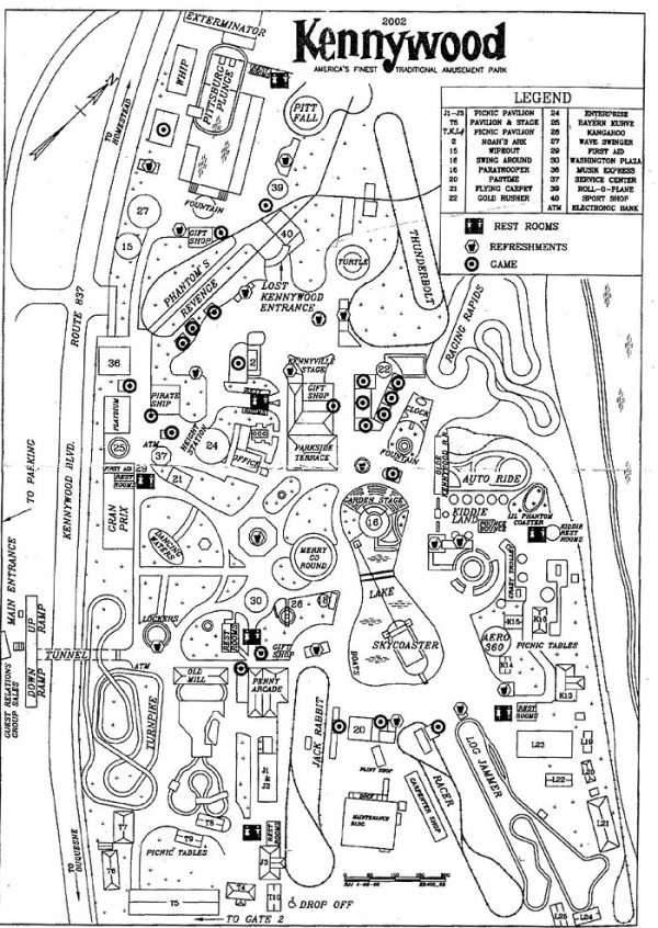 Kennywood Map 2002