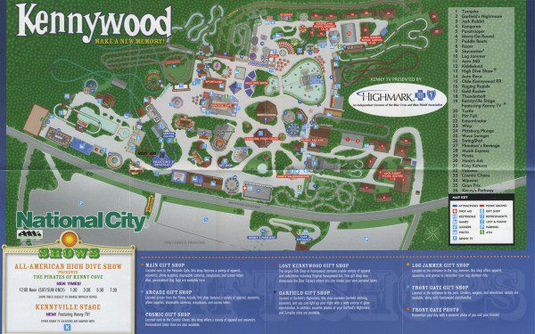 Kennywood Map 2007