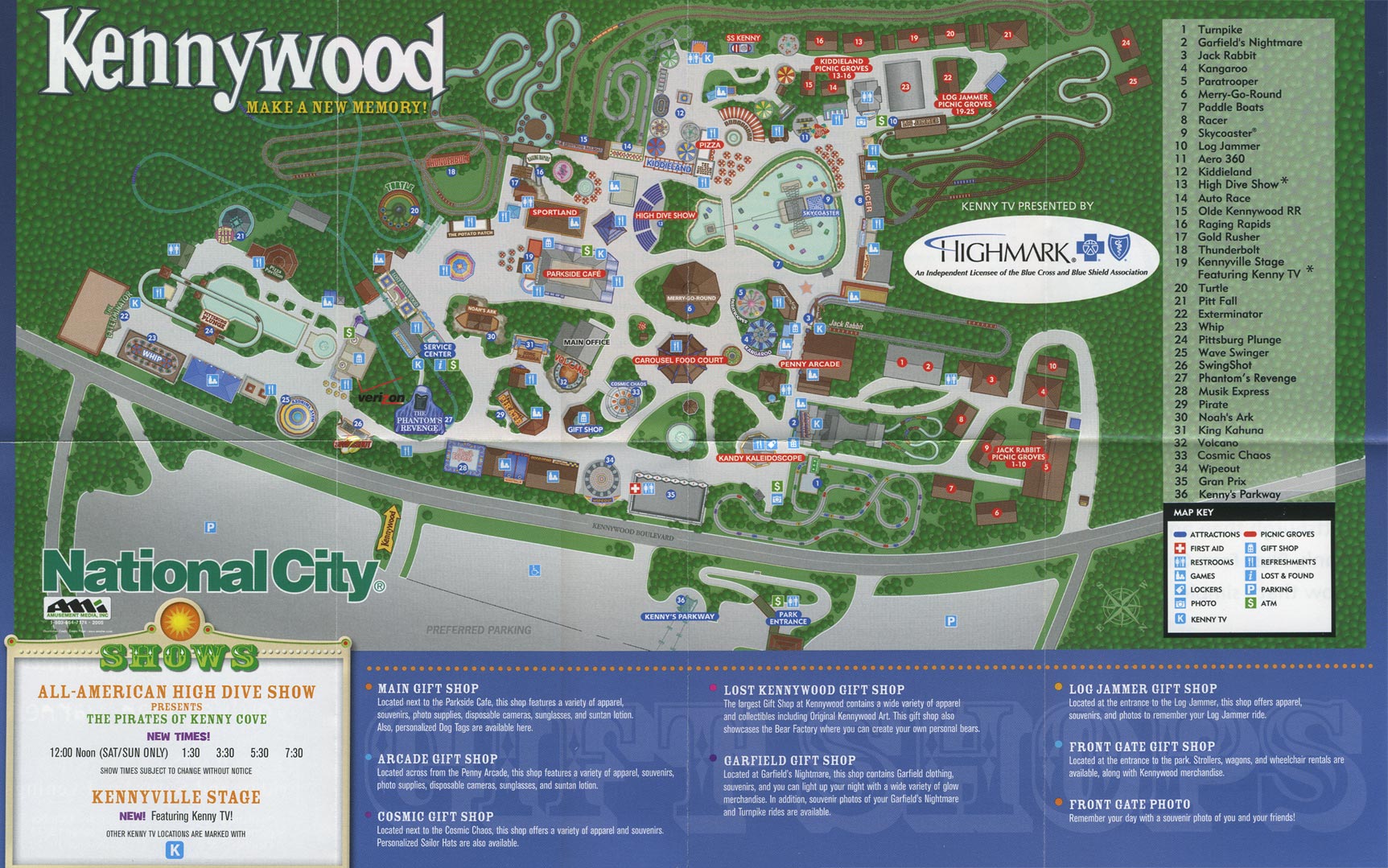 Theme Park Brochures Kennywood - Theme Park Brochures