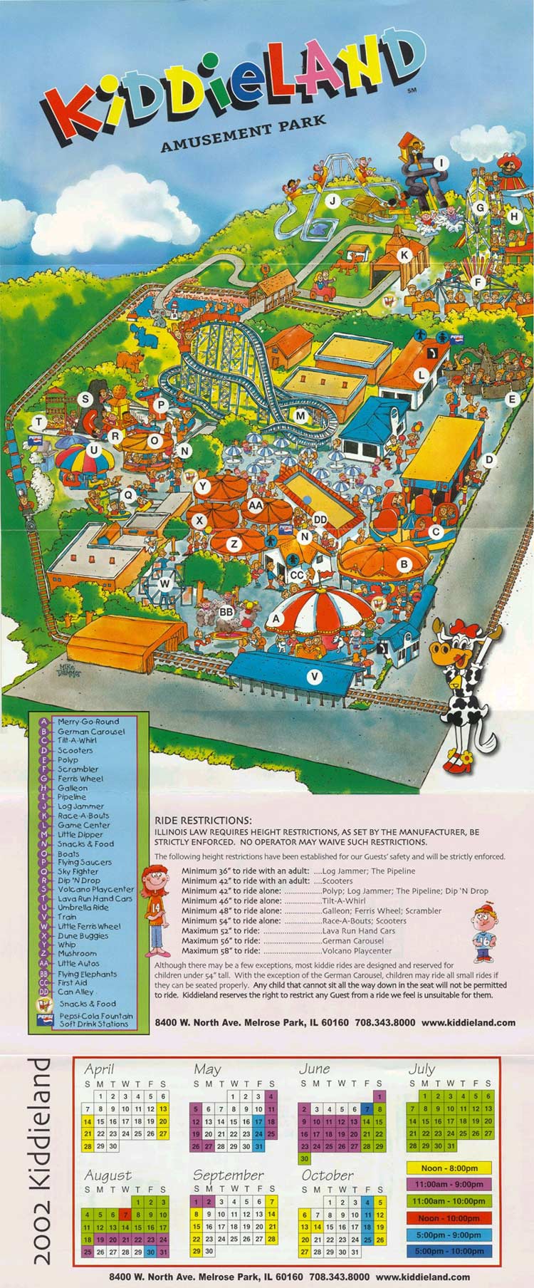Kiddieland Map 2002
