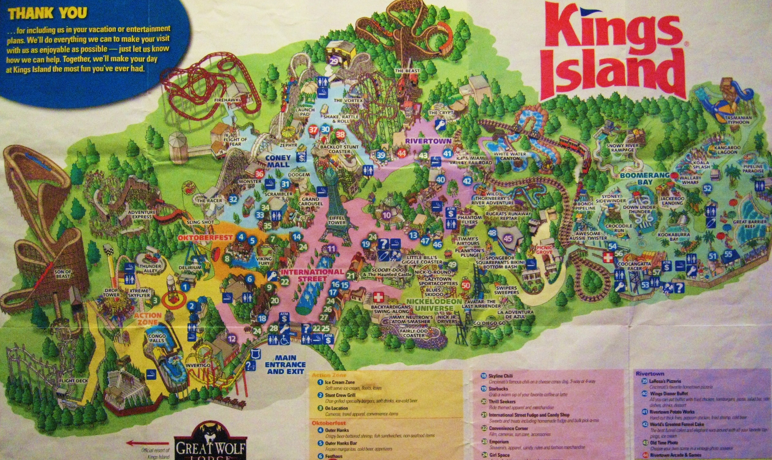 Kings Island Map 2008