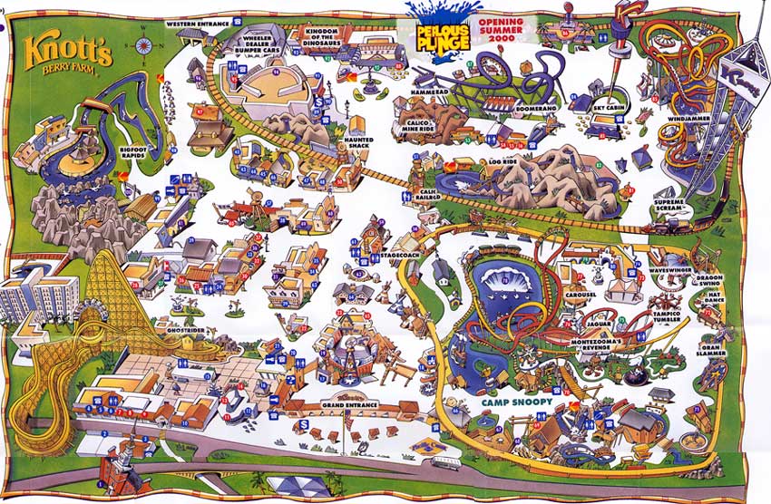 Knott's Berry Farm Map 2000