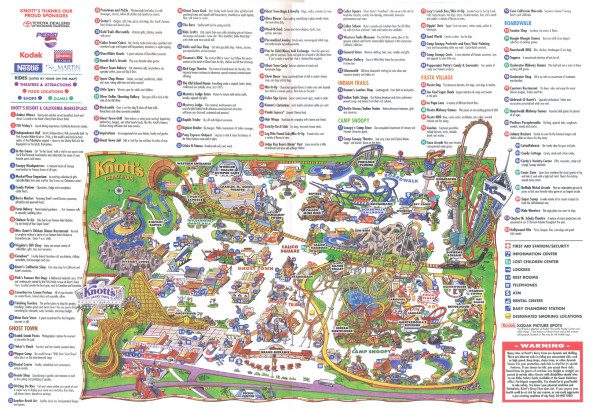 Knott's Berry Farm Map 2009