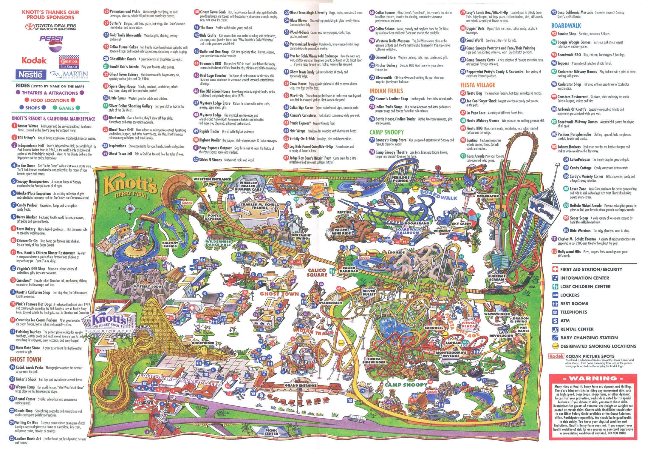Theme Park Brochures Knott's Berry Farm Map 2009 | ThemeParkBrochures.net