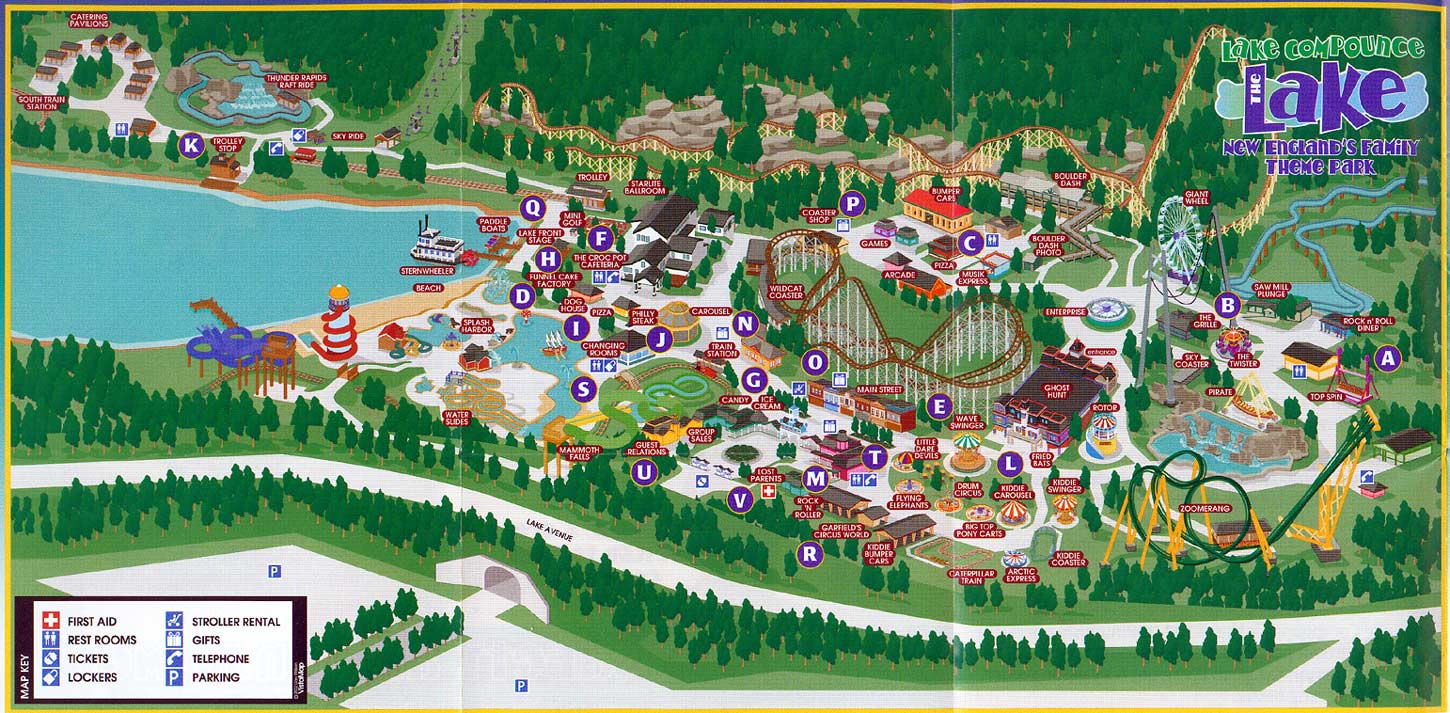 Lake Compounce Map and Brochure (2025 2002)