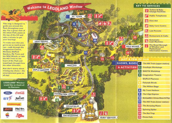 LEGOLAND Windsor Map 1996
