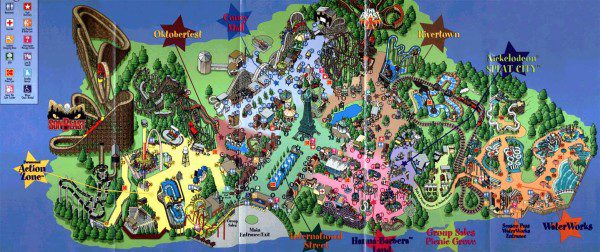 Paramount's Kings Island Map 2000
