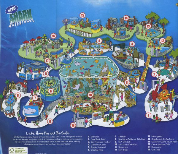 Sea Life Aquarium Map 2011