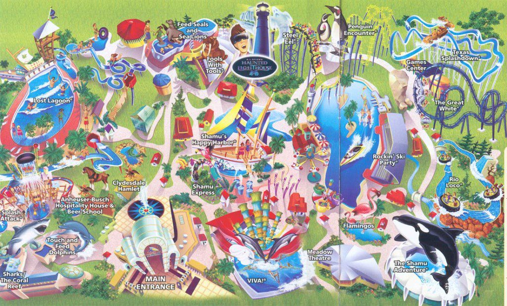 SeaWorld San Antonio Map 2004