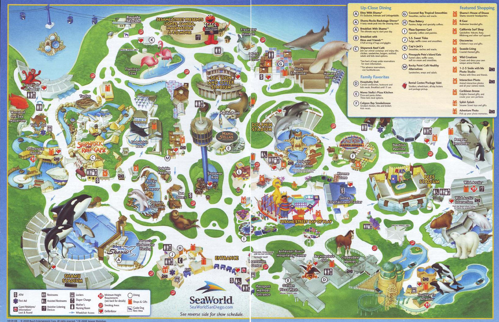 seaworld map san diego Theme Park Brochures Sea World San Diego Theme Park Brochures seaworld map san diego