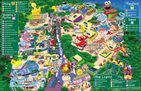 Sesame Place Map 2007
