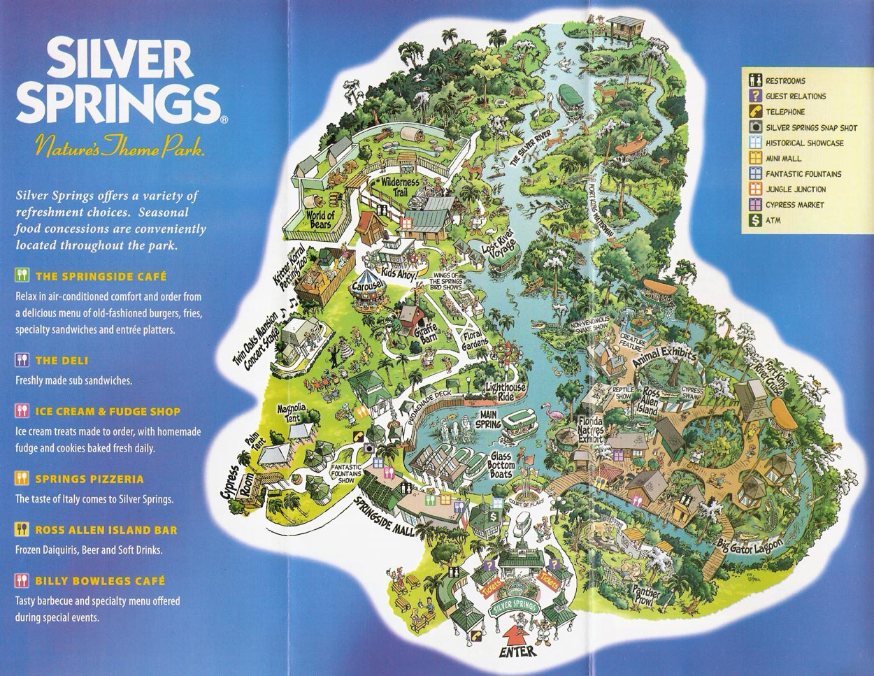 silver springs florida map Theme Park Brochures Silver Springs Theme Park Brochures silver springs florida map