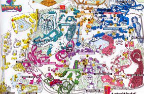 Six Flags AstroWorld Map 1999
