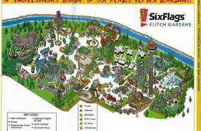 Six Flags Elitch Gardens Map 1999