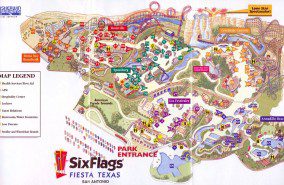 Six Flags Fiesta Texas Map 2004