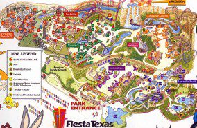Six Flags Fiesta Texas Map 2000