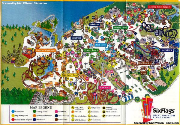 Six Flags Great Adventure - 2015 Park Map