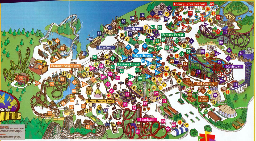 Theme Park Brochures Six Flags Great Adventure Theme Park Brochures