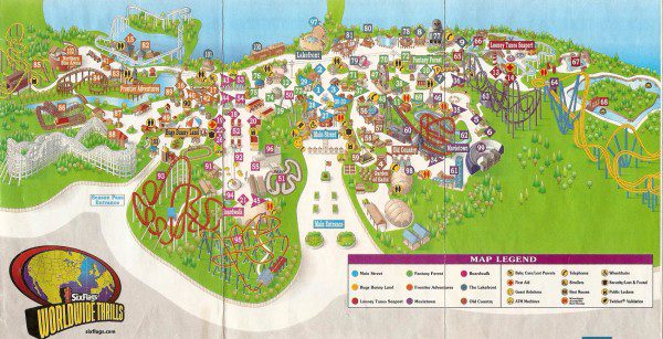 Six Flags Great Adventure Map 2003