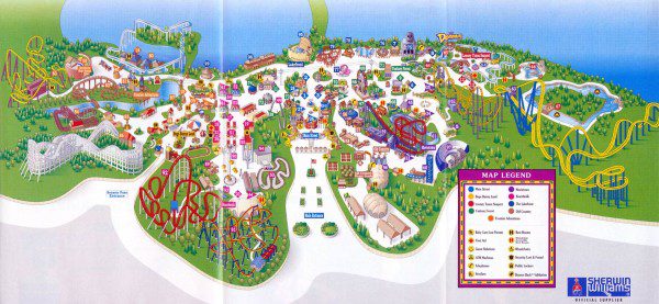 Six Flags Great Adventure Map 2004